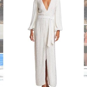 Retrofete Margarita sequin white dress